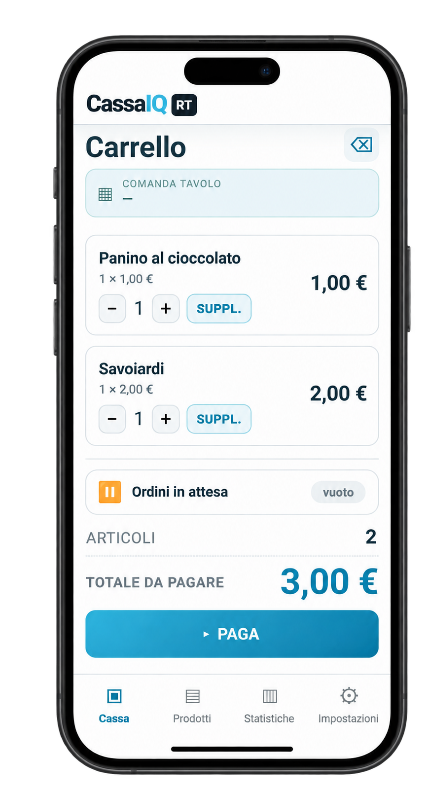 CassaIQ RT su smartphone